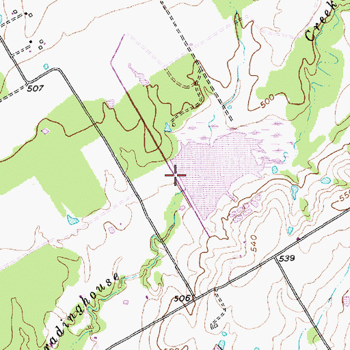Topographic Map of Soil Conservation Service Site 25 Dam, TX