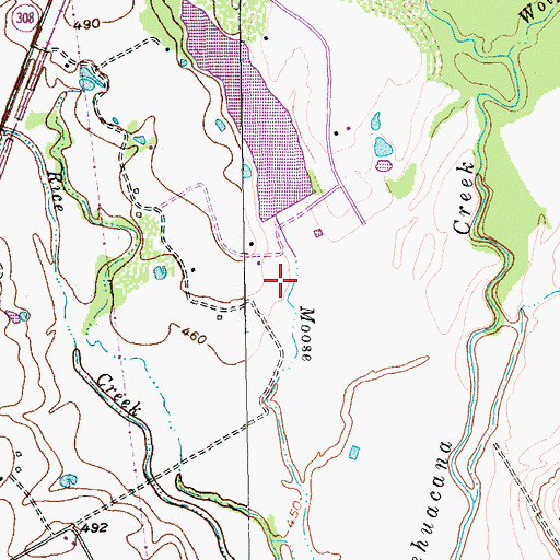 Topographic Map of Soil Conservation Service Site 8 Reservoir, TX