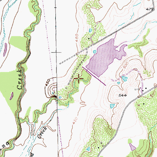 Topographic Map of Soil Conservation Service Site 11 Reservoir, TX