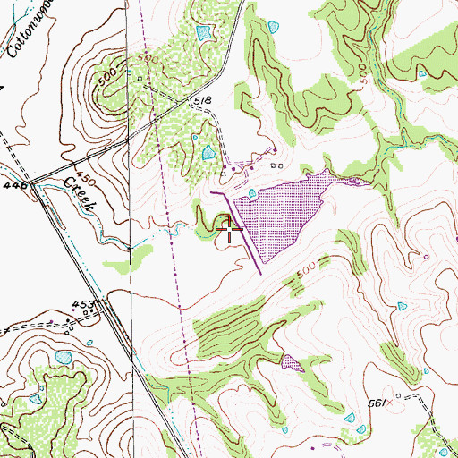 Topographic Map of Soil Conservation Service Site 12 Dam, TX