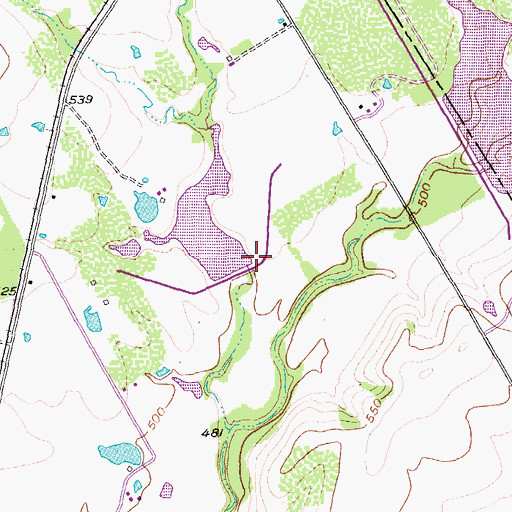 Topographic Map of Soil Conservation Service Site 20 Dam, TX