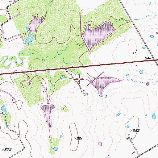 Topographic Map of Soil Conservation Service Site 23 Dam, TX
