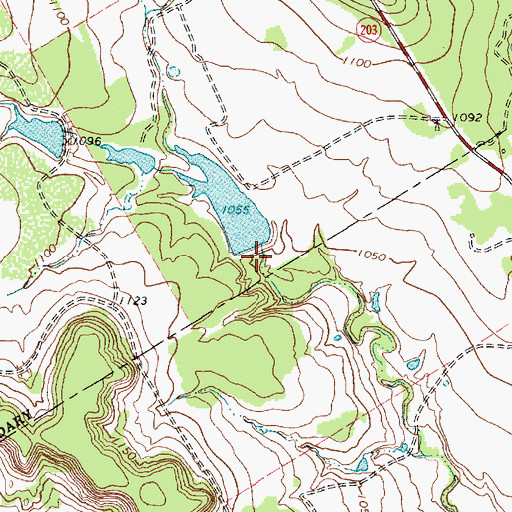 Topographic Map of Drechsel Lake, TX