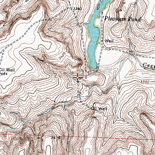 Topographic Map of Coldwater Cattle Company Lake Dam, TX