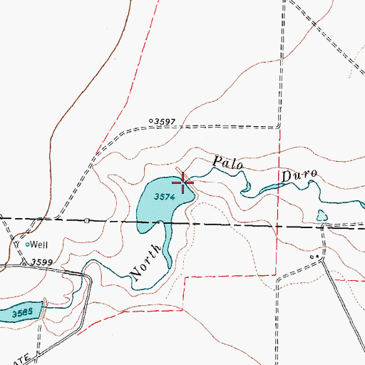Topographic Map of Petty Lake, TX