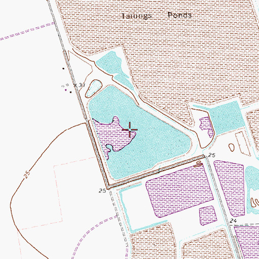 Topographic Map of Reynolds Metal Company Reservoir, TX