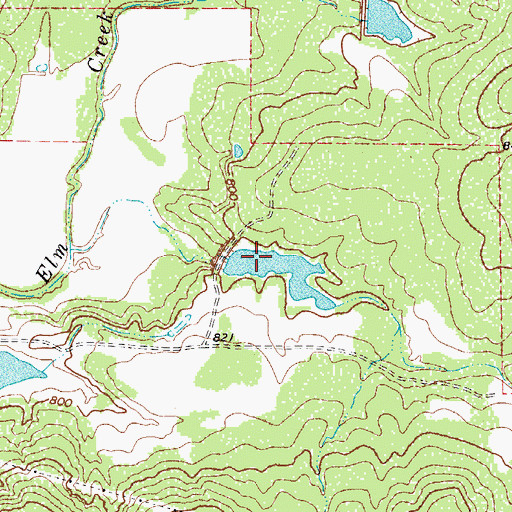 Topographic Map of Rehm Lake, TX