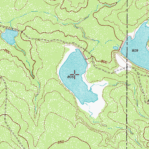 Topographic Map of Nunley Lake Number 1, TX