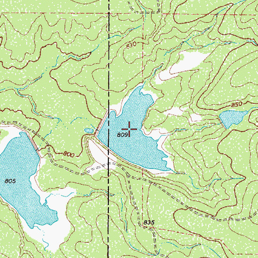 Topographic Map of Nunley Lake Number 2, TX