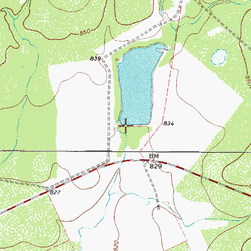 Topographic Map of Kincaid Lake Number 2 Dam, TX