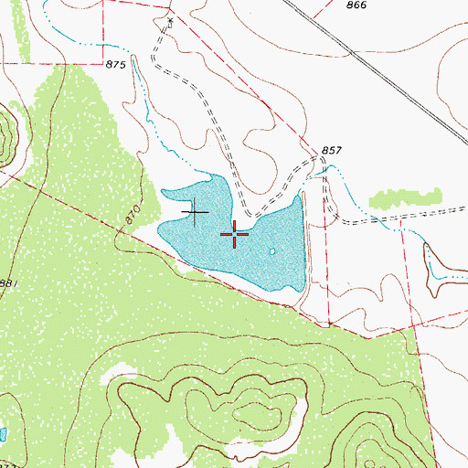 Topographic Map of V-Bar Lake Number 2, TX