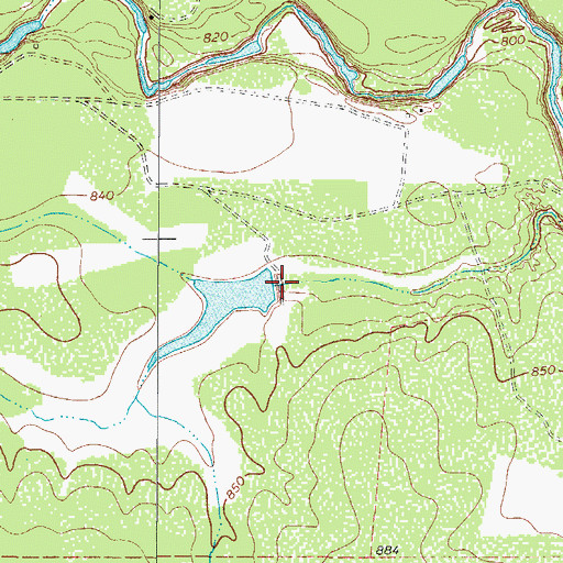 Topographic Map of Corder Lake Dam, TX