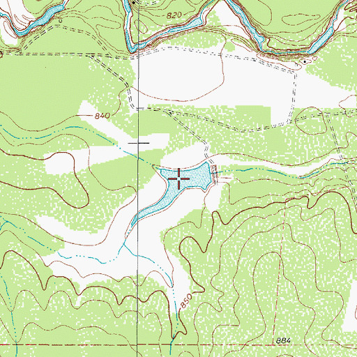 Topographic Map of Corder Lake, TX