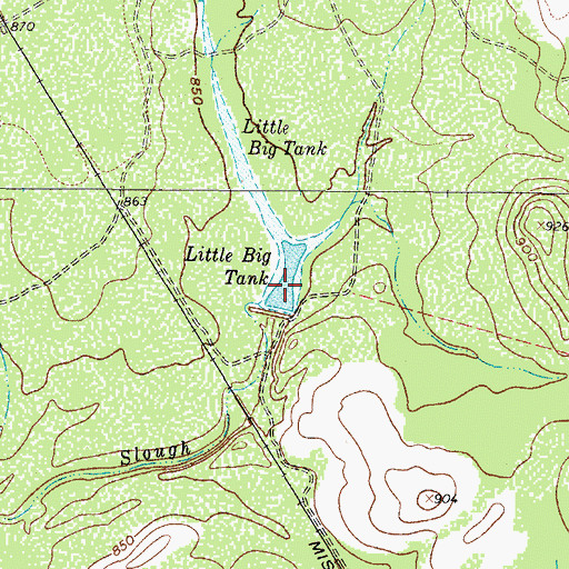 Topographic Map of Smith Dam, TX