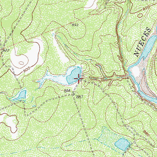 Topographic Map of Thompson Tank Reservoir, TX