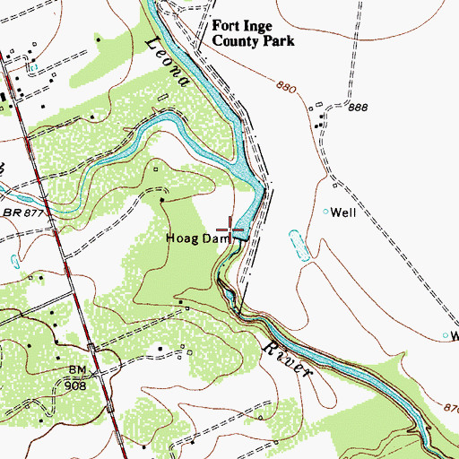 Topographic Map of Hoag Lake, TX