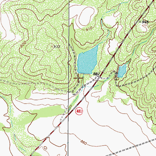Topographic Map of McDaniels Tank, TX