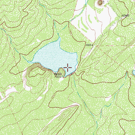 Topographic Map of Willingham Lake Dam, TX
