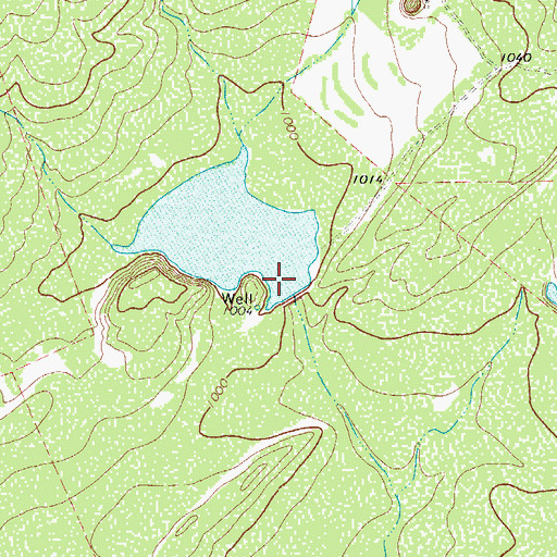 Topographic Map of Willingham Lake, TX