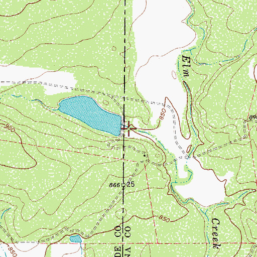 Topographic Map of Nelson Lake, TX