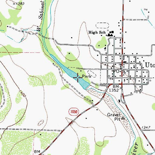 Topographic Map of Utopia Park Lake, TX