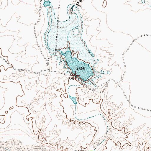 Topographic Map of Pescado Creek Lake Dam, TX