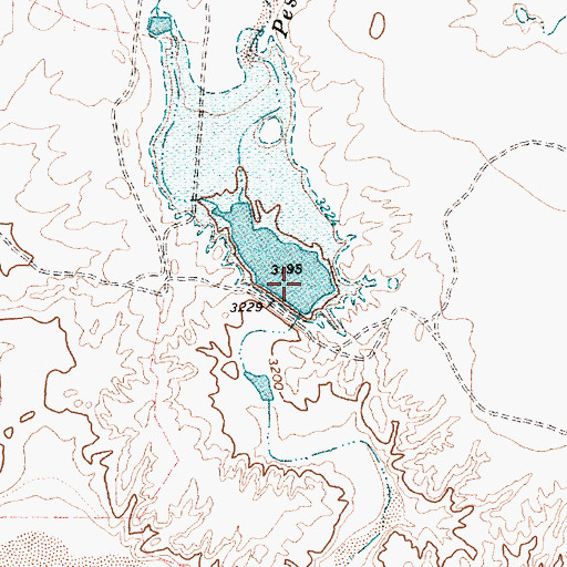 Topographic Map of Pescado Creek Lake, TX