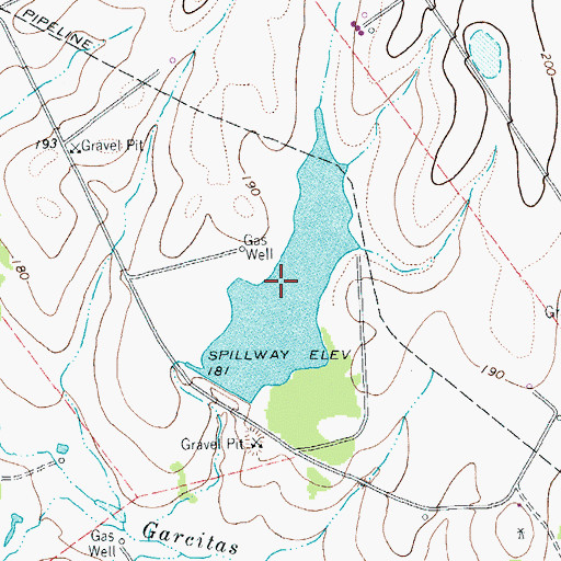 Topographic Map of Kuester Lake, TX