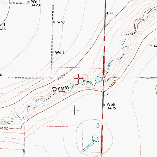 Topographic Map of H T Copeland Reservoir, TX
