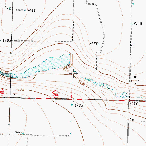 Topographic Map of Tulia Feedlot Dam, TX