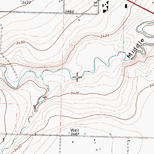 Topographic Map of Bill Bivens Reservoir, TX