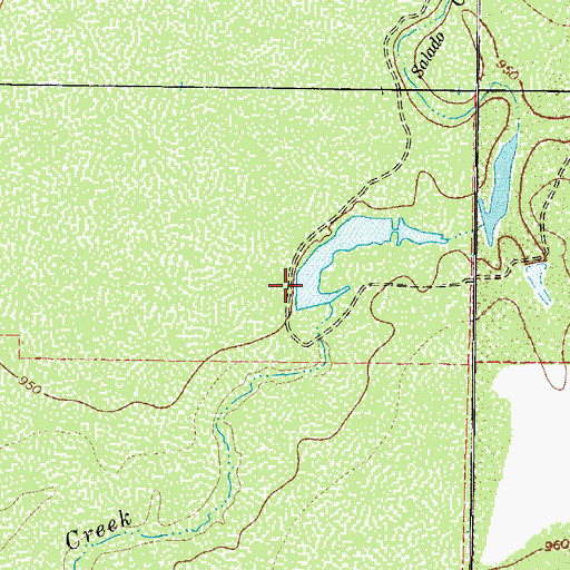 Topographic Map of Summers Lake Dam, TX