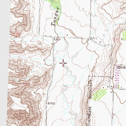 Topographic Map of Happy Hollow Gulch, CO