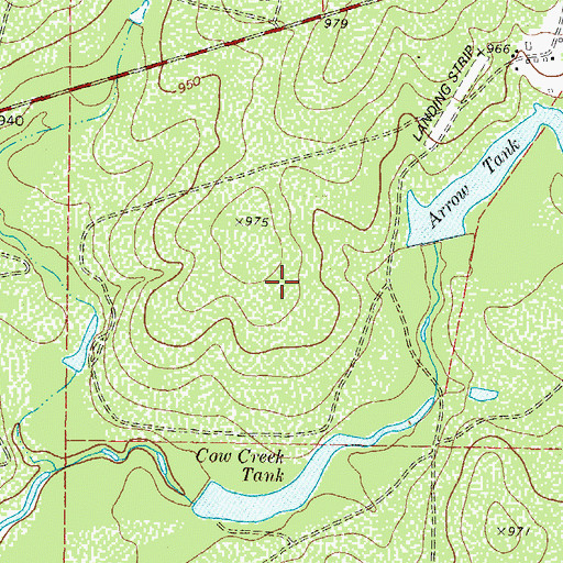Topographic Map of Frerich Lake Number 1 Dam, TX