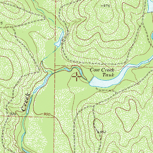 Topographic Map of Frerich Lake Number 2, TX