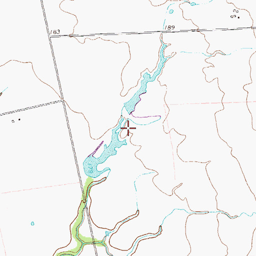 Topographic Map of Dodd Lake Dam, TX