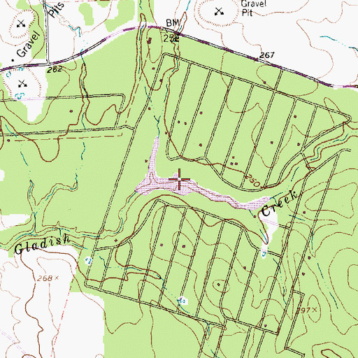 Topographic Map of Rolling Hills Lake, TX
