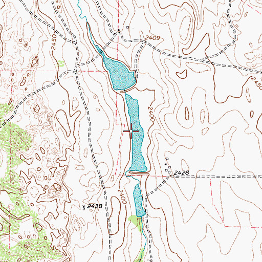 Topographic Map of Ed Unsen Lake, TX