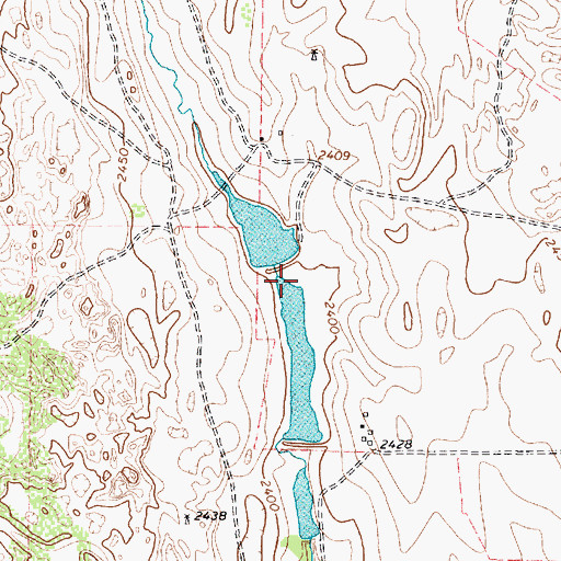 Topographic Map of Domer Reed Lake Dam, TX