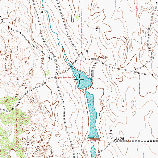 Topographic Map of Domer Reed Lake, TX