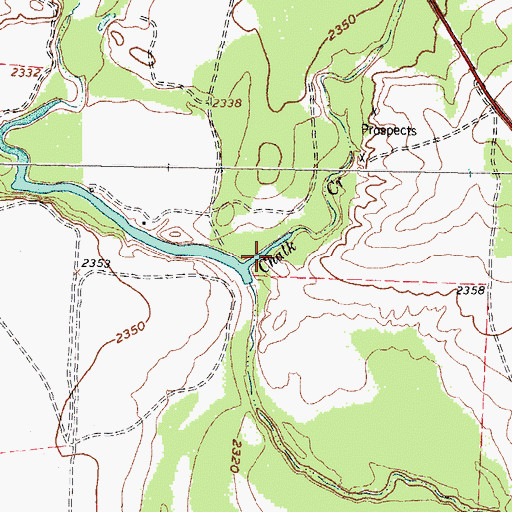 Topographic Map of W H Reed Dam, TX
