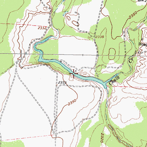 Topographic Map of W H Reed Reservoir, TX