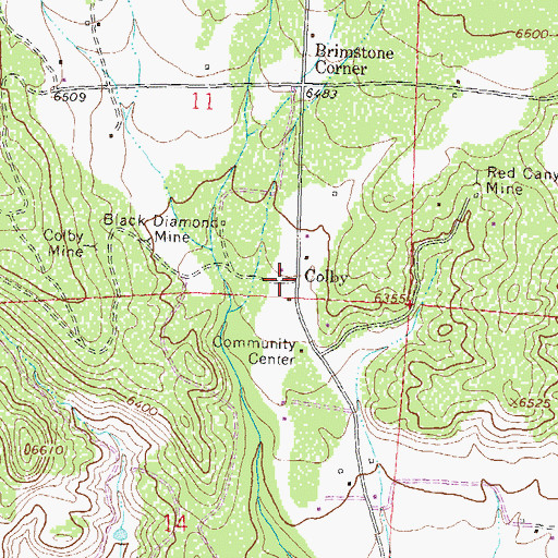 Topographic Map of Colby, CO
