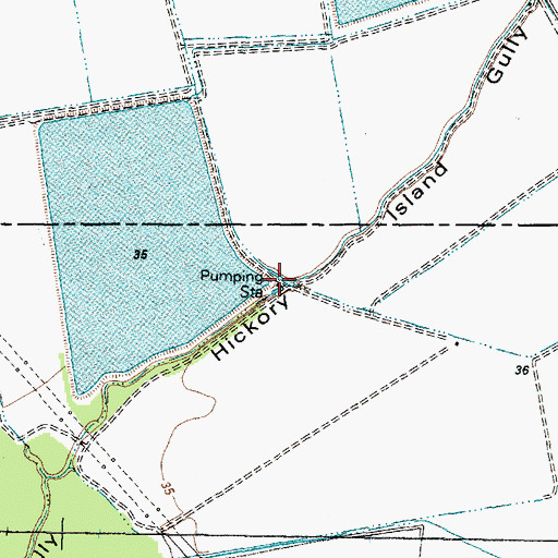 Topographic Map of W Scott Frost Reservoir Number 1, TX