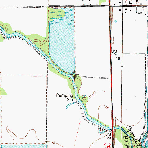 Topographic Map of Marshall Estate Dam Number 1, TX