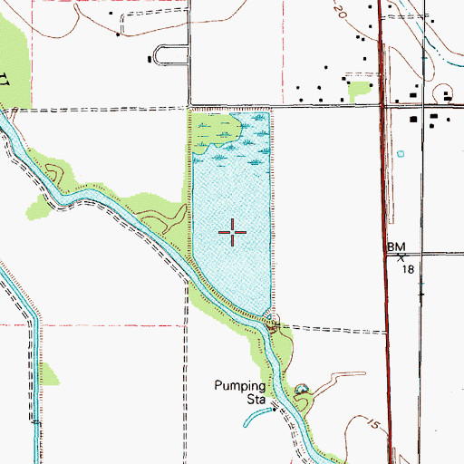 Topographic Map of Marshall Estate Lake Number 1, TX