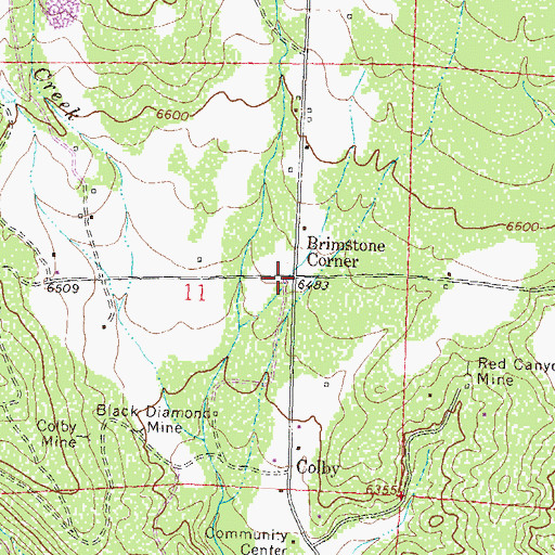 Topographic Map of Brimstone Corner, CO