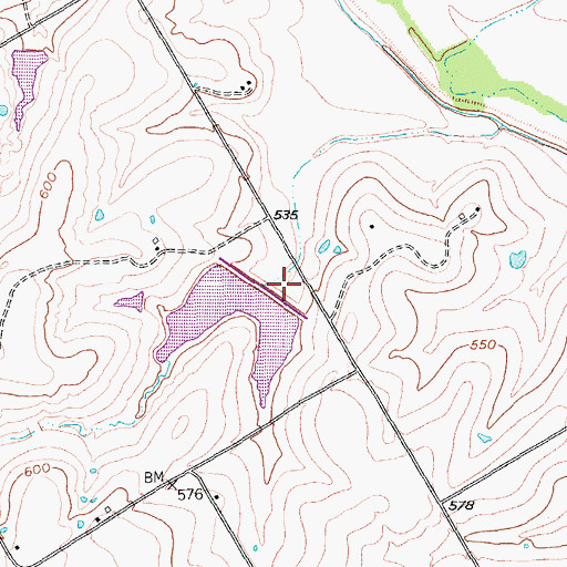 Topographic Map of Soil Conservation Service Site 80 Dam, TX