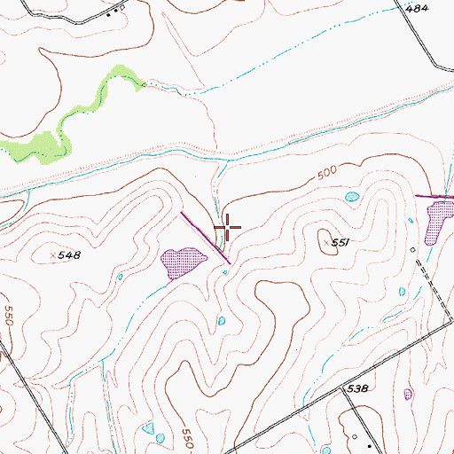 Topographic Map of Soil Conservation Service Site 82 Dam, TX