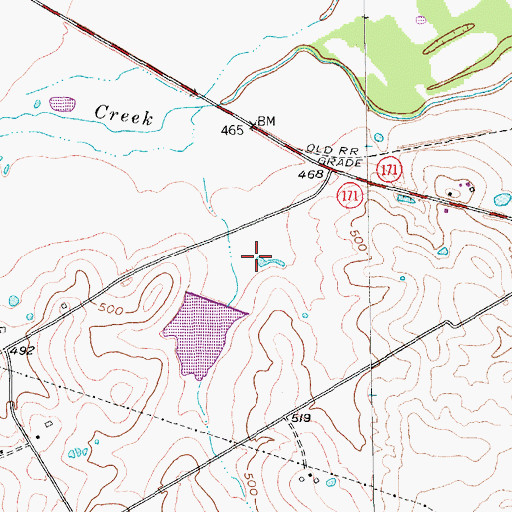 Topographic Map of Soil Conservation Service Site 88 Reservoir, TX